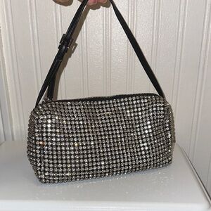 Mango Silver Crystal 90s Mini Bag